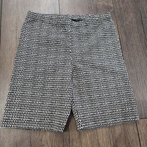 Tea Collection Biker Style Black and White Shorts Size 12